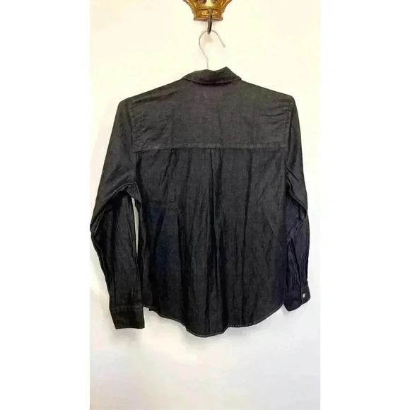 NDSTRY Women's Dark Gray Cotton Long Sleeve Button Up Shirt Size Medium NWT - Picture 5 of 12